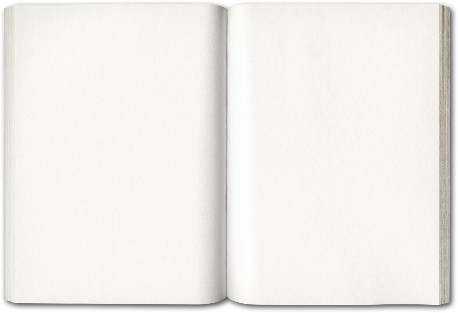 White Open Book Isolated on White